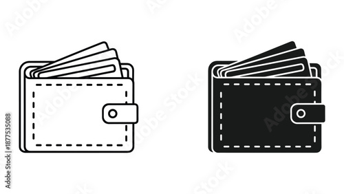 Wallet Icon Vector Illustration for Financial Designs