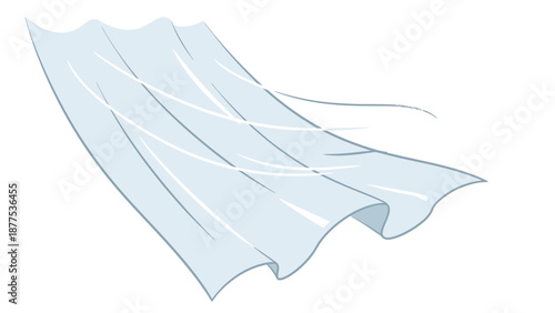 a blue surgical face mask on white background.