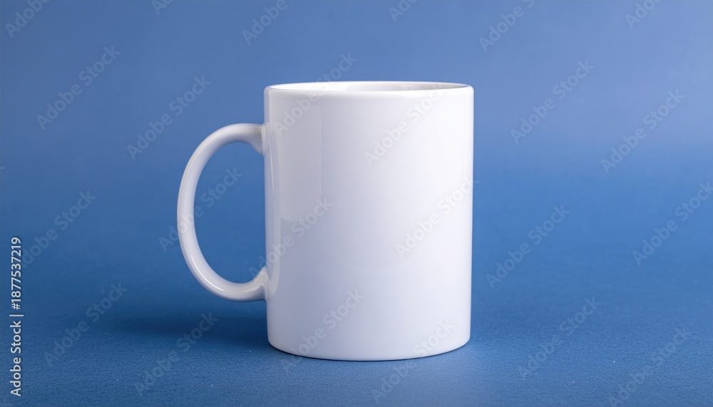Obraz premium White Mug on Blue.