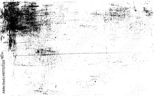 Black grunge texture. Place over any object create black dirty grunge effect. Distress grunge texture easy to use overlay. The texture of the pattern of stains, cracks. Vector design.