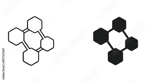 Vector Illustration of Molecular Structure Diagrams