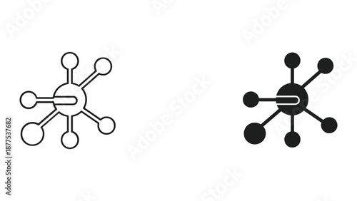 Vector Illustration of Molecular Structure Icons