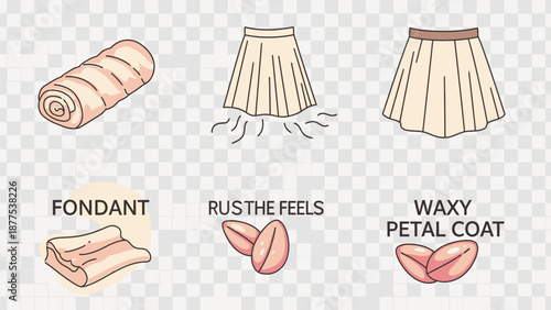 Collection of cake decorating supplies and techniques.