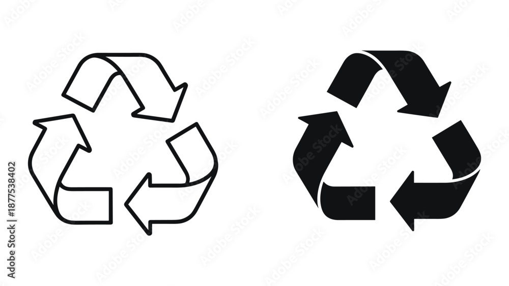 Obraz premium Recycling Symbols Vector Illustration