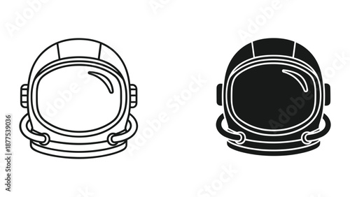 Astronaut Helmet Vector Illustration
