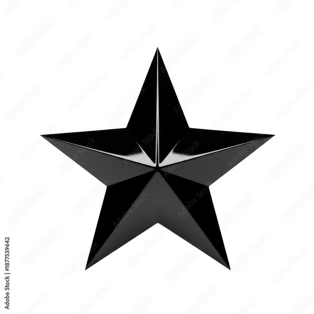 Fototapeta premium 3d star icon isolated on transparent background