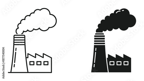 Industrial Pollution Vector Illustration