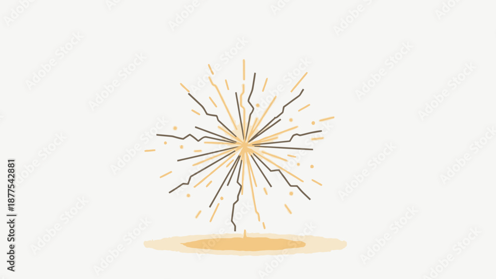 Fototapeta premium A stylized illustration of fireworks exploding.