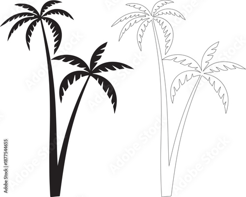 palm trees silhouette, palm tree silhouettes, palm trees silhouettes, palm, tree, 