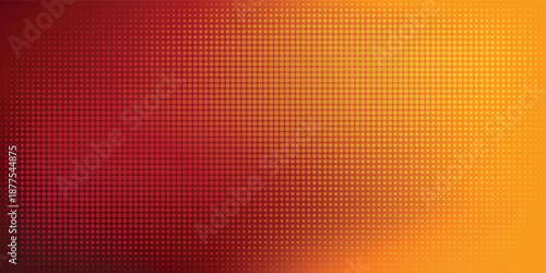 Vibrant Orange Red Gradient Background With Dotted Halftone Pattern