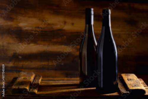 Hintergrund Wein Weinflaschen