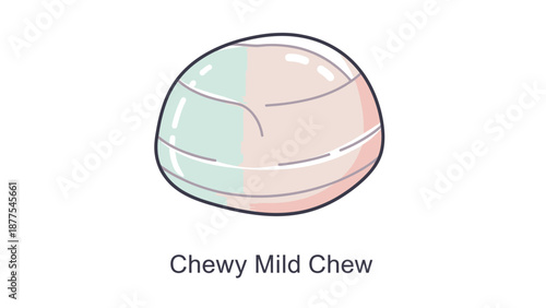 A colorful illustration of a chew treat.