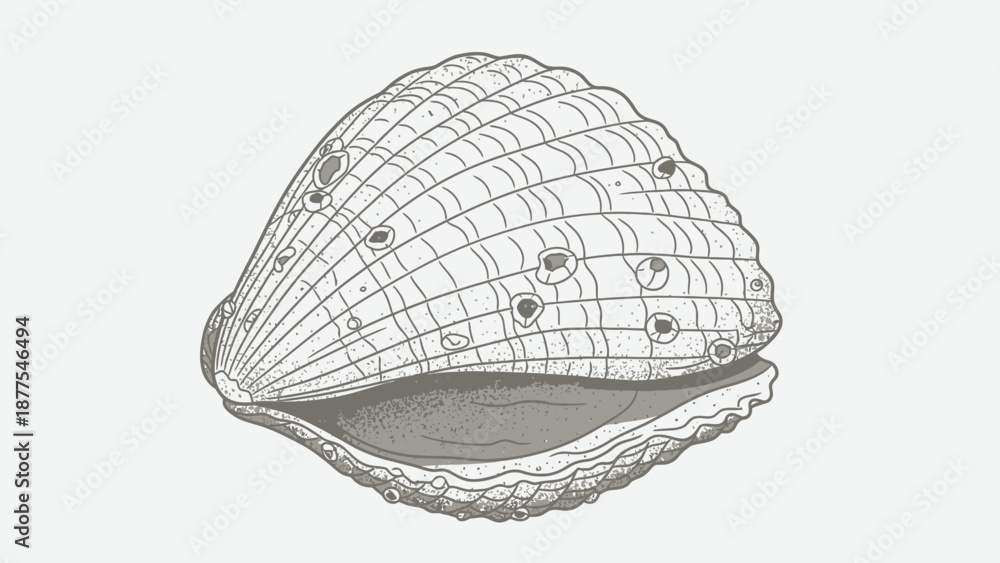 Fototapeta premium A wireframe illustration of a seashell.