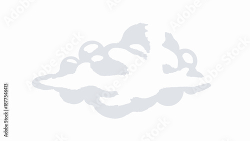 a gray cloud with a bird flying.