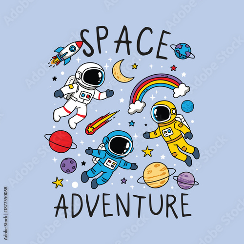 Cute Astronauts Space Adventure