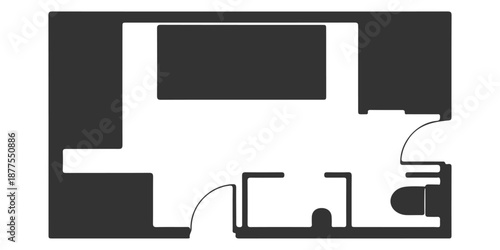 Bathroom furniture silhouette CAD drawings, toilet sink bathtub shower, top view architectural drafting style, vector – Premium Architectural CAD Vector Collection