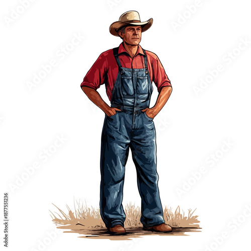 farmer, labor day, festival, vector, transparent background, person, worker, rancher, isolated, farm, job, tool, work, occupation