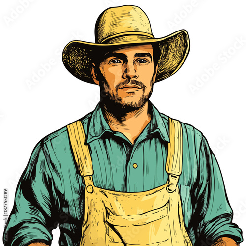 farmer, labor day, festival, vector, transparent background, person, worker, rancher, isolated, farm, job, tool, work, occupation