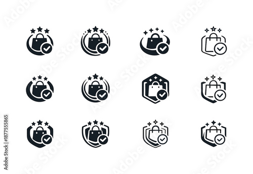 Online Reviews Icon Set. Impact of online reviews and customer feedback on trade. Icon set. Set Logo of impact of online reviews and customer feedback on