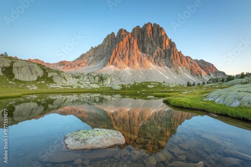 a majestic mountain peak