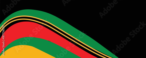 Juneteenth theme wavy abstract background, freedom day, annual holiday. Vector design for banners, greeting cards, posters.