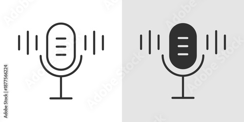 Podcast Icon representing audio broadcasting, online shows, and digital media content.