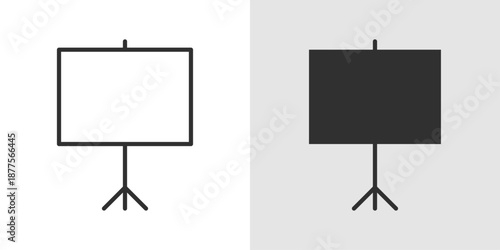 Presentation Board Icon representing business presentations, visual communication, and meeting displays.