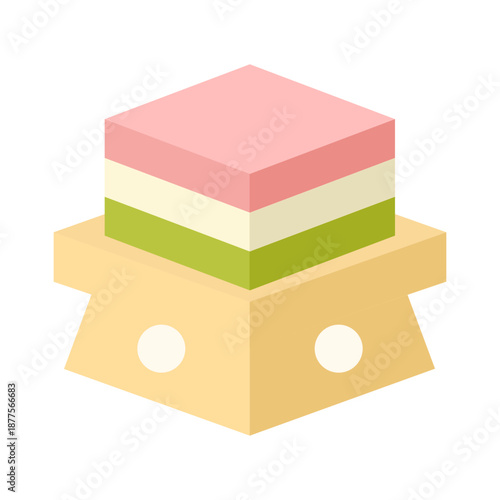 菱餅 ひな祭り 餅 イラスト 春 お祝い