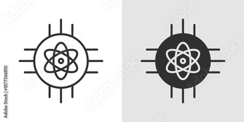 Quantum AI Icon next-generation technology, intelligent systems, high-performance computing, quantum machine learning, AI research, quantum systems, smart technology, digital intelligence, future comp