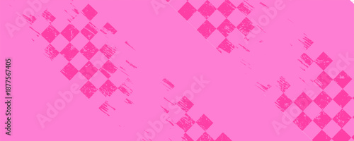 Abstract pink checkered background. Vintage and trendy design