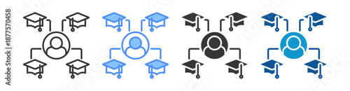 Networking Icon Set Vector Collection Isolated In Black And White