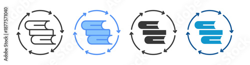 Education Icon Set Vector Collection Isolated In Black And White