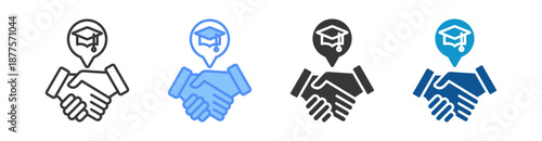 Acquisition Icon Set Vector Collection Isolated In Black And White