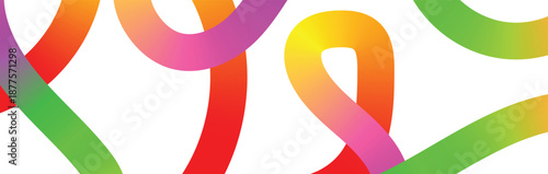 colorful gradient curved lines