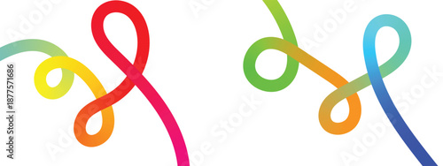 colorful gradient curved lines