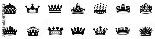 crown icon set.