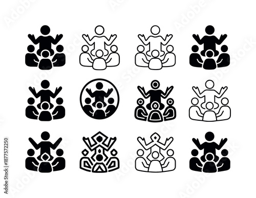 Cultural Heritage Logos. Cultural heritage tours and indigenous experiences. Icon set. Set Logo of cultural heritage tours and indigenous experiences: guided