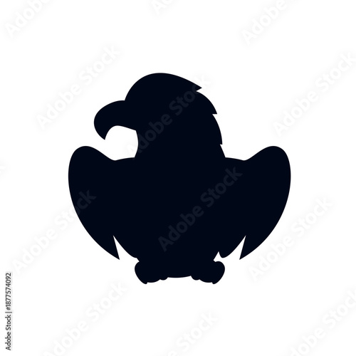 bald eagle the majestic bird of prey animal emoji symbol sign icon vector illustration isolated flat hawk usa