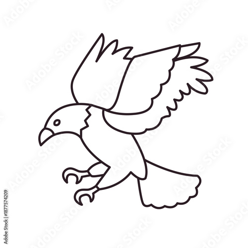 bald eagle the majestic bird of prey animal emoji symbol sign icon vector illustration isolated flat hawk usa