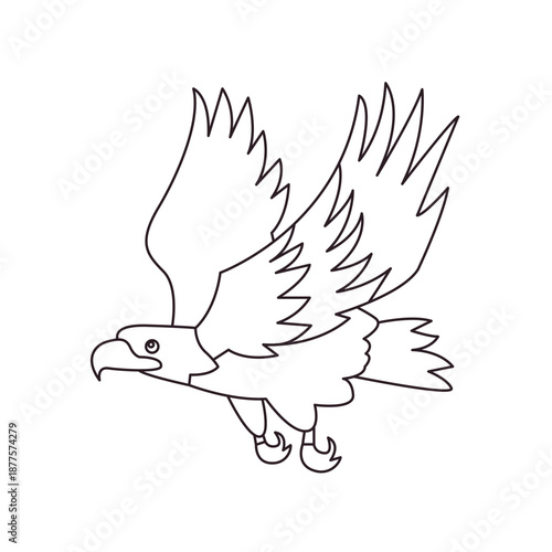 bald eagle the majestic bird of prey animal emoji symbol sign icon vector illustration isolated flat hawk usa