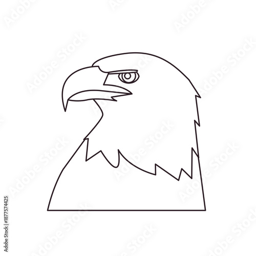 bald eagle the majestic bird of prey animal emoji symbol sign icon vector illustration isolated flat hawk usa