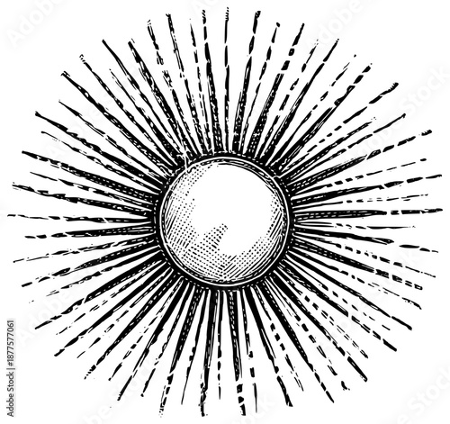 Vintage Moon Face Illustrations in Engraved Celestial Style