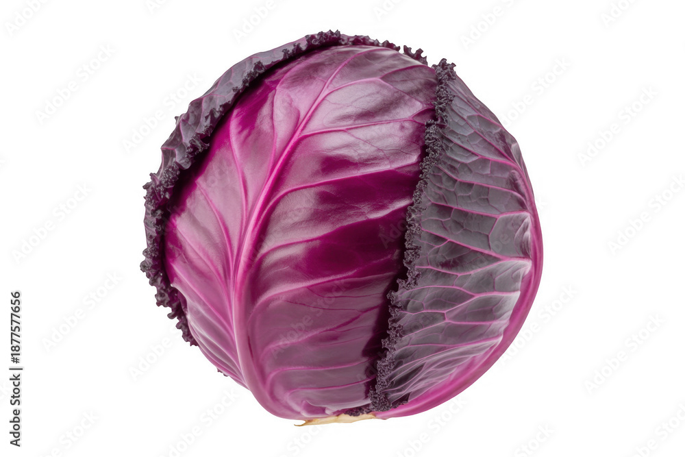 Fototapeta premium Red Cabbage Half vegetable isolated on a transparent background