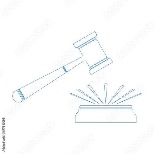 gavel strike of the judge