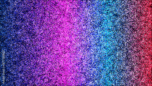 Colorful Glitch Static Noise Texture Background – Neon RGB Color Interference Grain Pattern for Retro Screen Effect, Cyberpunk Design, Tech Overlays, Gaming, and Abstract Digital Art