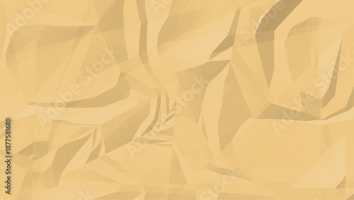 Warm Beige Crumpled Paper Texture Background – Soft Wrinkled Folded Sheet with Subtle Creases and Shadows, Minimal Abstract Neutral Backdrop for Branding, Mockups, Web, and Print Design