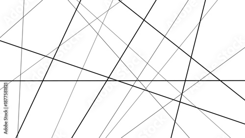 Abstract Random Black Line Pattern on White Background – Minimal Geometric Chaotic Diagonal Stripes, Modern Linear Sketch Texture for Poster, Cover, Branding, Web Design