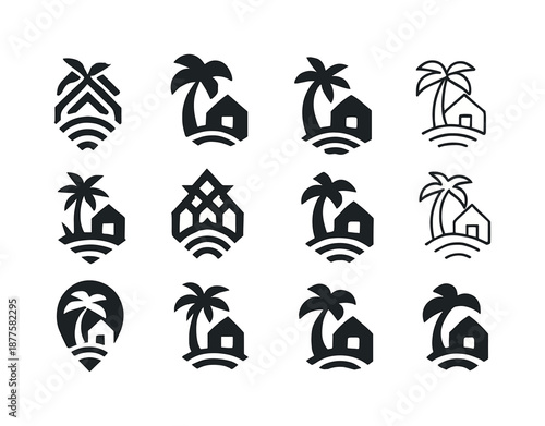 Remote Work Icons. Digital Nomad Communities and Remote Workspaces. Icon set. Set Logo of digital nomad communities and remote workspaces: mobile hotspot icon.