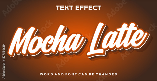 Mocha latte editable text effect