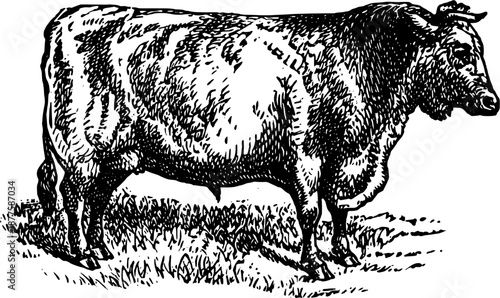 Vintage Farmyard Animal Illustrations in Engraved Rustic Style